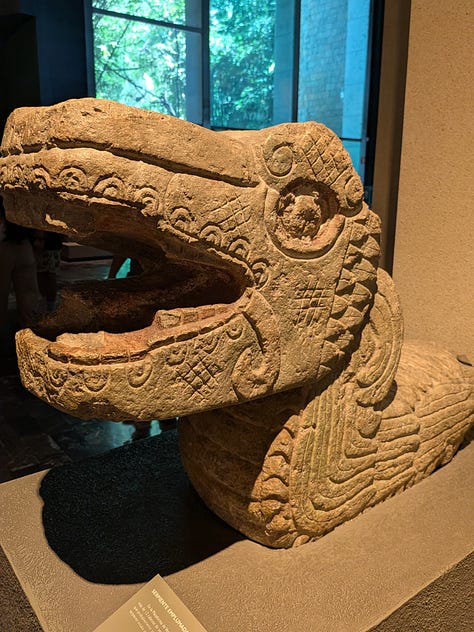 Anthropology museum statues, Mexico City