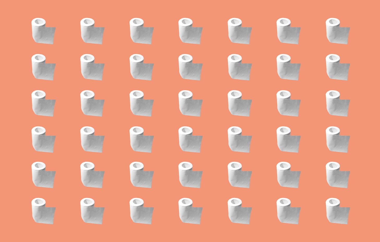 Toilet rolls displayed in an Andy Warhol pop art style