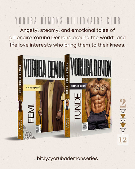 Images of two books in the Yoruba Demon Billionaires Club series