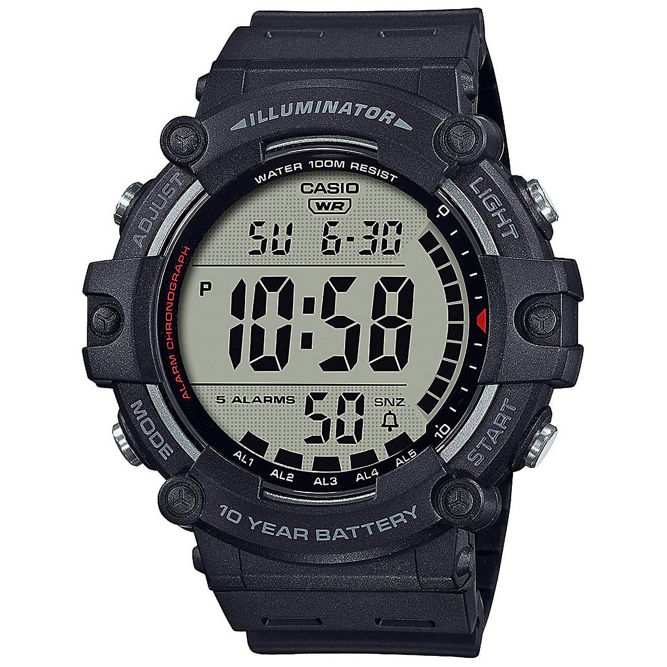 Casio Men's Wide Face Digital Resin Sport Watch                                                                                  - view number 1