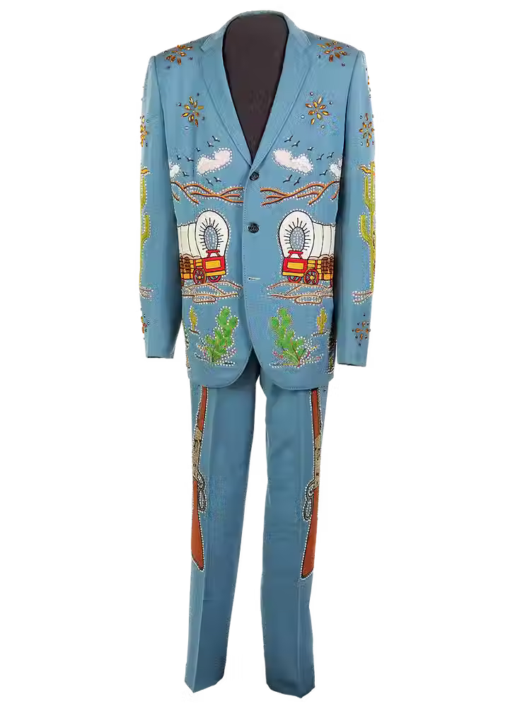A suit for Porter Wagoner, who avidly collected Nudie's suits. 