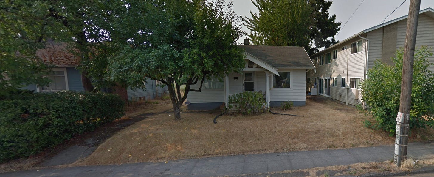 James Strand's house in Lentz, Portland, Oregon. James Strand's house in Lentz, Portland, Oregon.