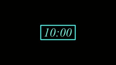 Sci-fi Digital Countdown 10 Seconds Glitch
