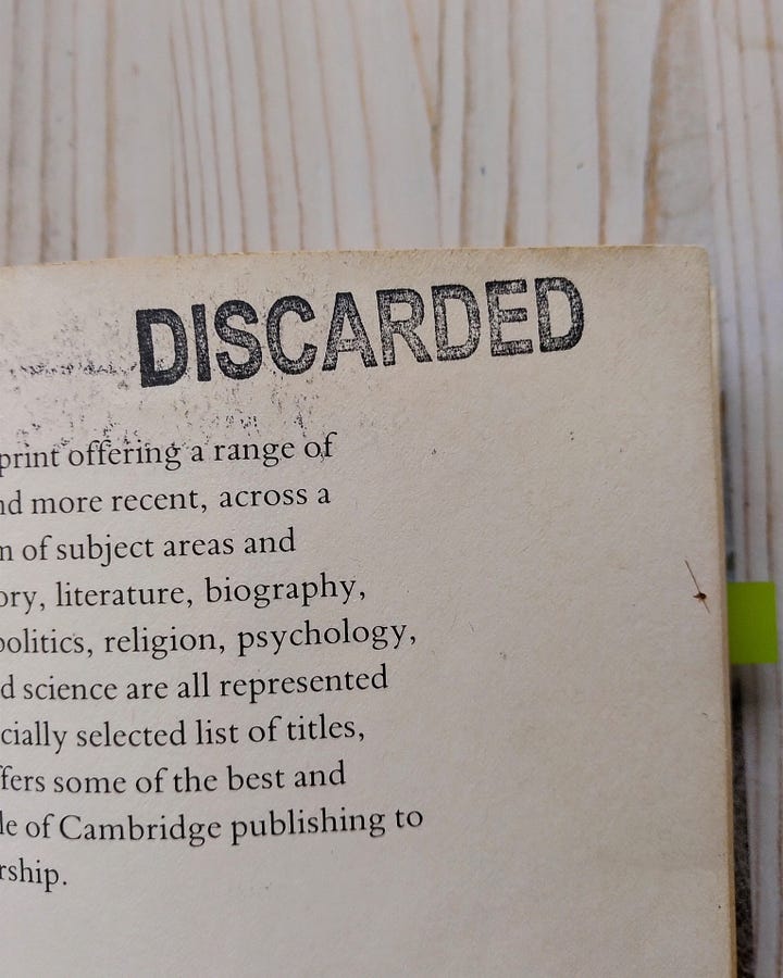 An 'Discarded' library copy of 'The Discarded Image' by C.S. Lewis