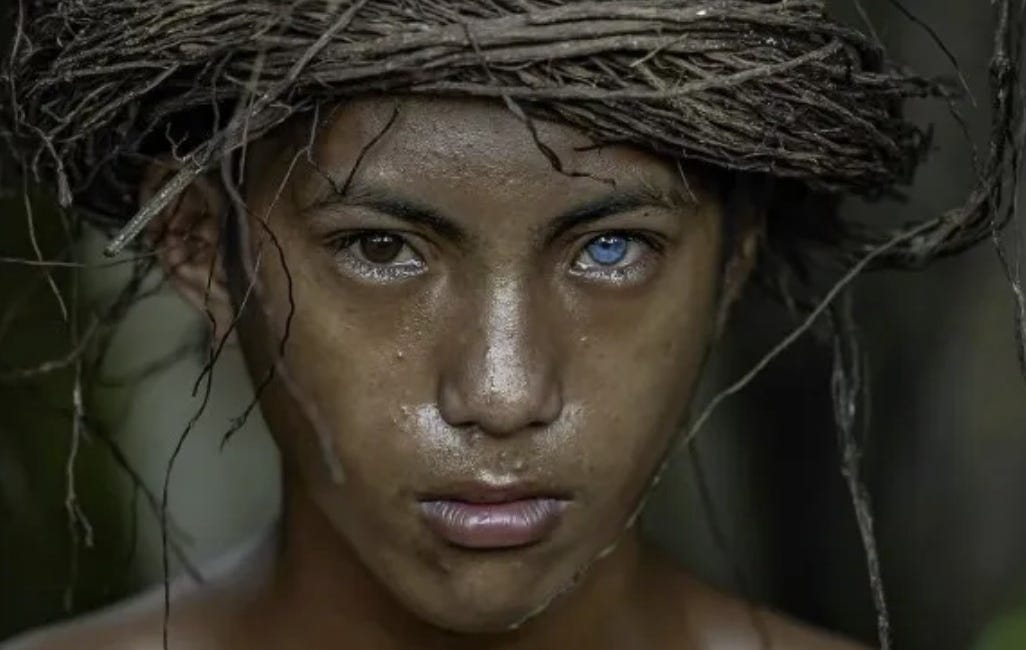 The Buton Tribe in Indonesia with sparkling blue eyes...