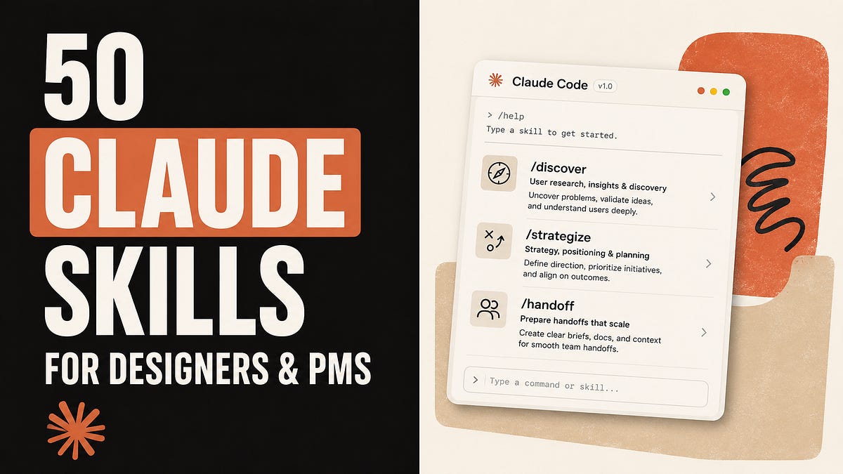 50+ Claude Code Skills for Designers and Product Managers