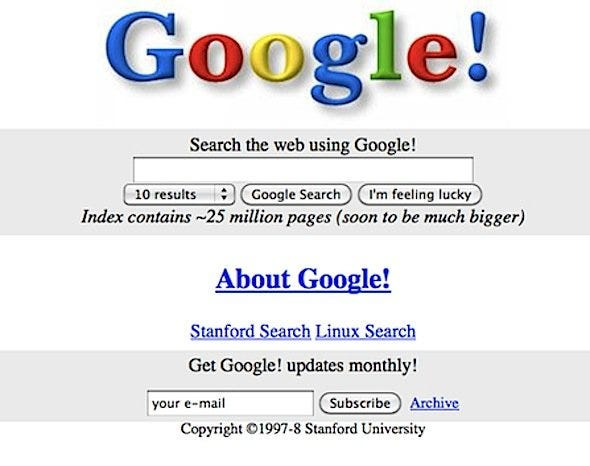 Here's What Google Looked Like the First Day It Launched in 1998 - Business  Insider