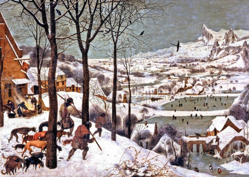 Pieter Bruegel the Elder's Hunters in the Snow - 1565 Winter Landscape  Masterpiece