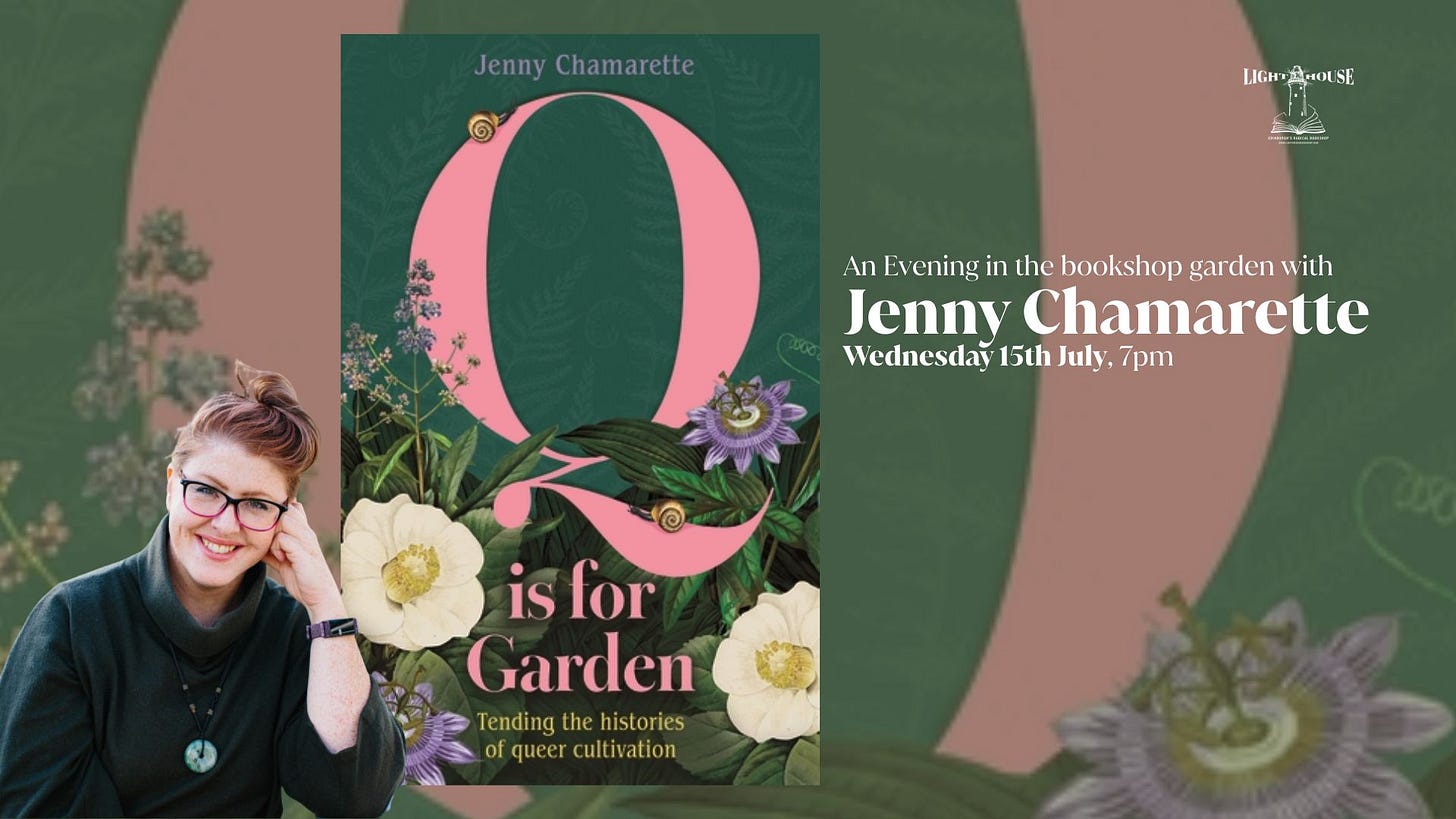 image for event: Q is for Garden: Jenny Chamarette on Tending the Histories of Queer Cultivation image for event: Q is for Garden: Jenny Chamarette on Tending the Histories of Queer Cultivation