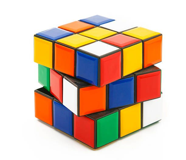 rubik's cube - rubiks cube stock pictures, royalty-free photos & images