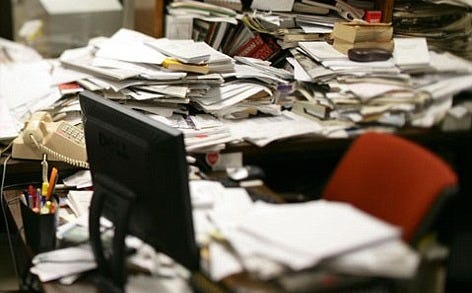 Messy desk