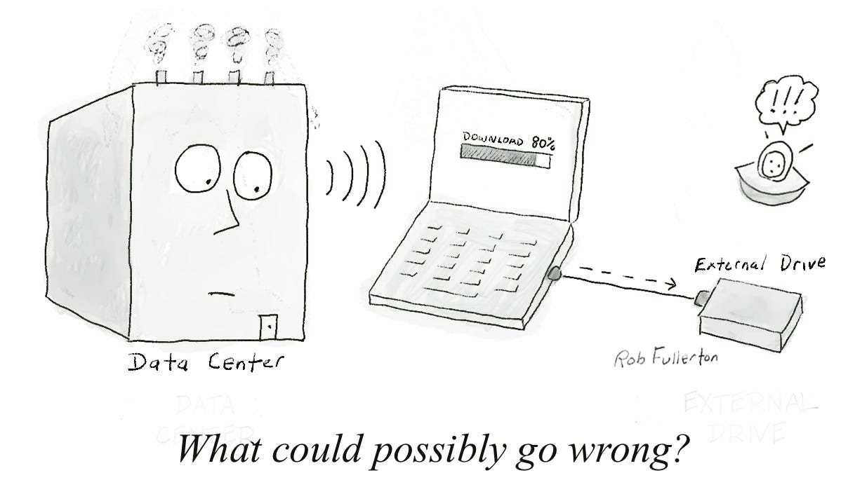 The actual AI brain is surprisingly small - A cartoon by Rob Fullerton The actual AI brain is surprisingly small - A cartoon by Rob Fullerton