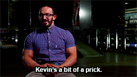 PAC laughing and saying "Kevin's a bit of a prick."