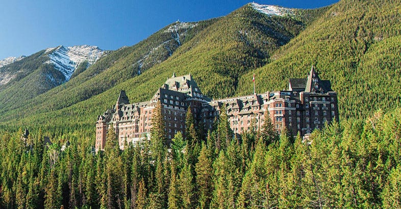 • The Fairmont Banff Springs: Opened in 1888, soak in the mineral hot springs of the stunning Willow Stream spa.