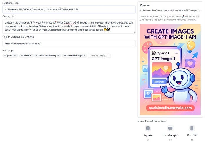 AI Social Media post form AI Social Media post form