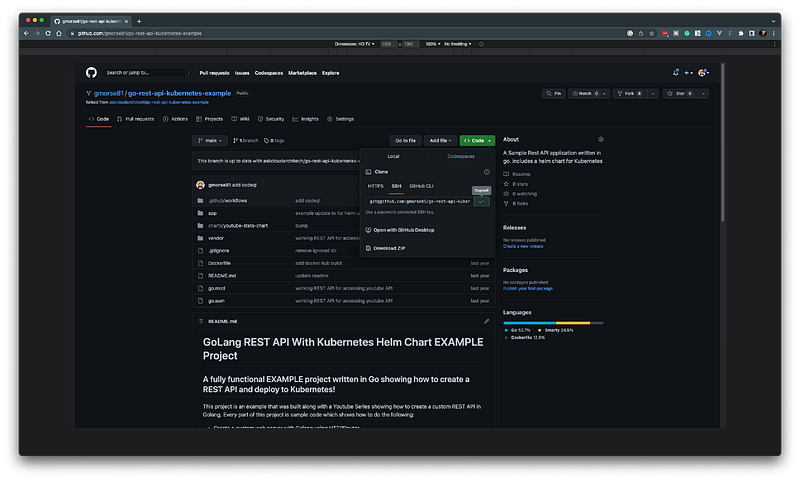 clone your fork of the original repo
