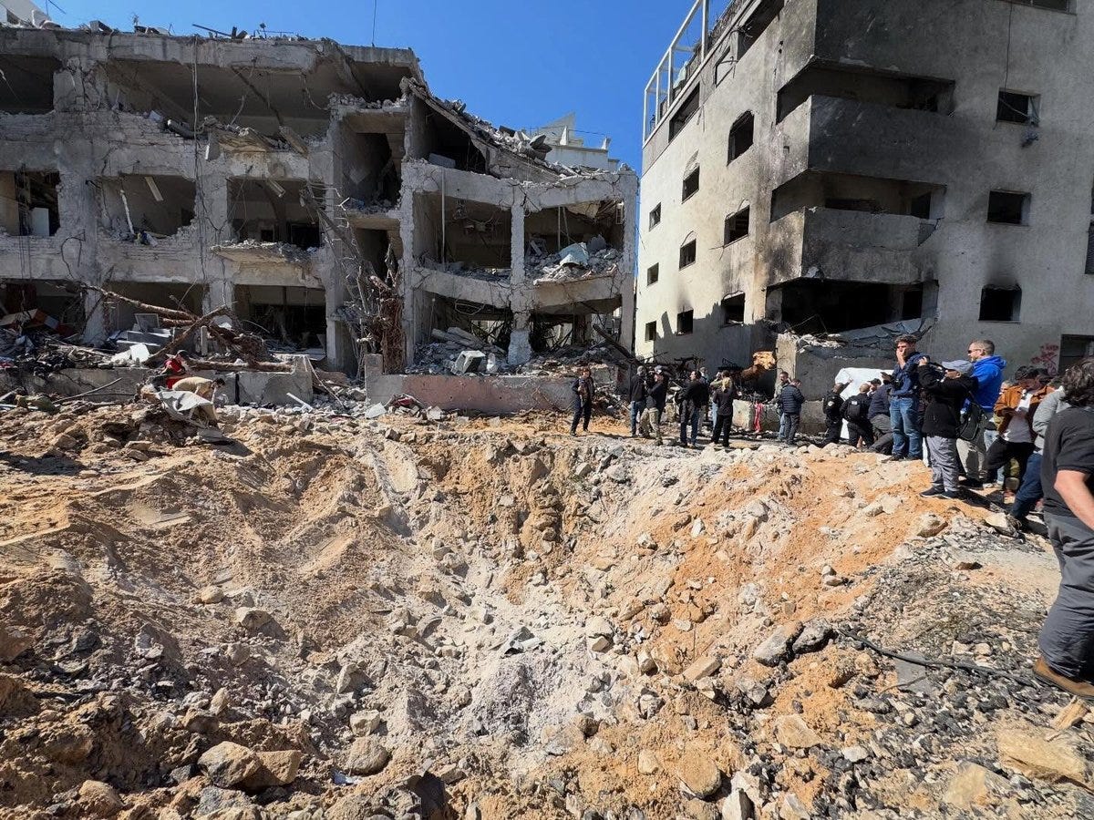 Buildings in Tel Aviv's Unesco World Heritage site The White City after the strike on 28 February Courtesy of The Bauhaus Center