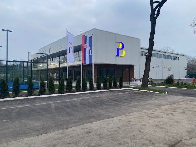 Padel club exterior in Serbia
