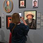 People watching at the Laing's brace of portrait exhibitions