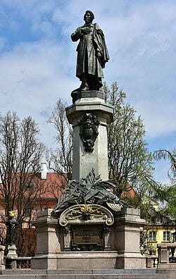 Adam Mickiewicz Monument, Warsaw, Poland