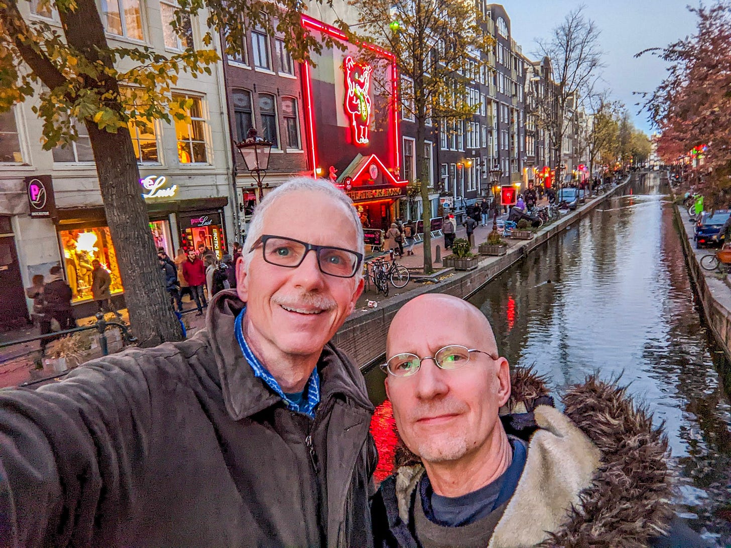 Michael and Brent in Amsterdam.