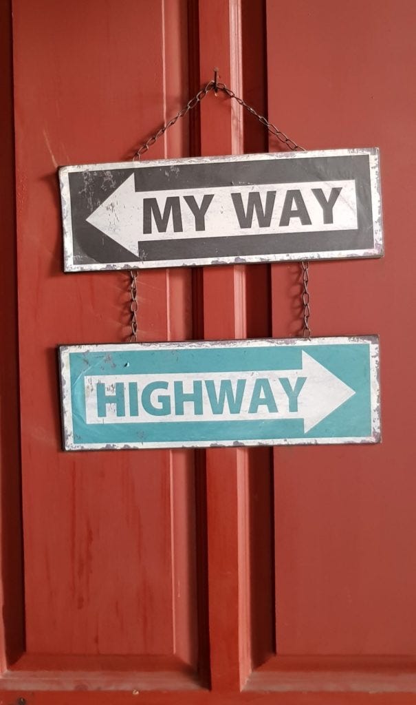 My Way signage My Way signage