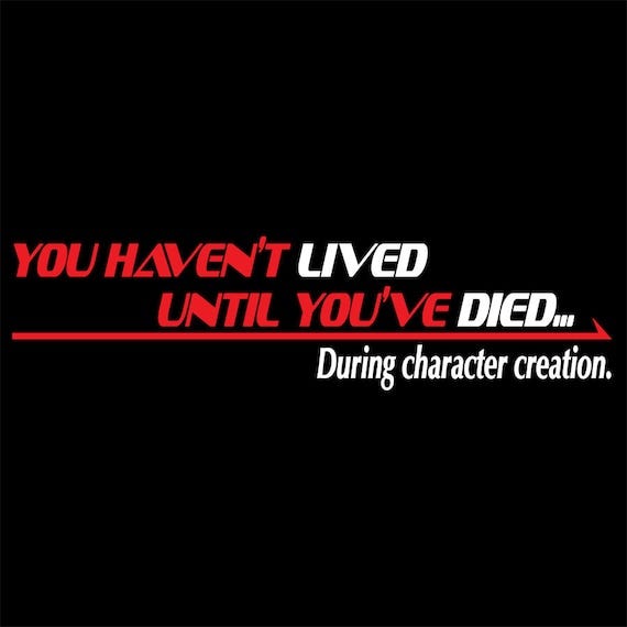 Traveller RPG T-shirt: Died During Character Creation ...