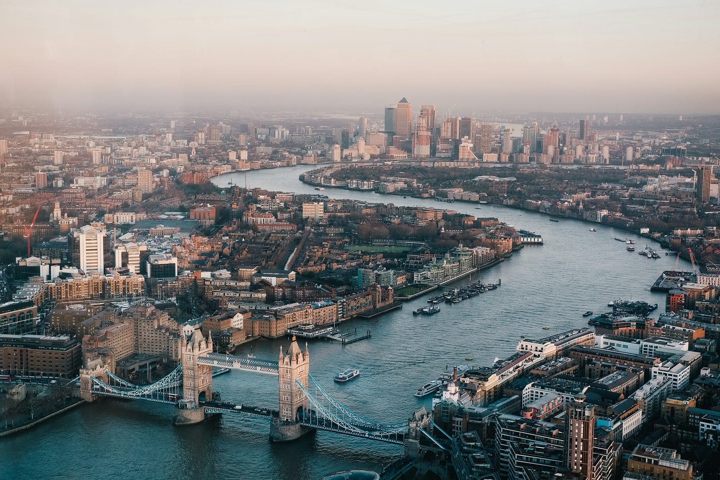 An aerial shot of London An aerial shot of London