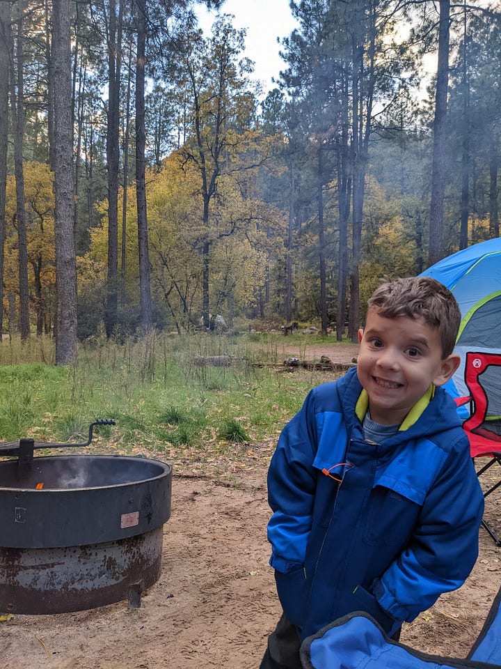 At the campsite
