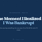The Moment I Realized I Was Bankrupt