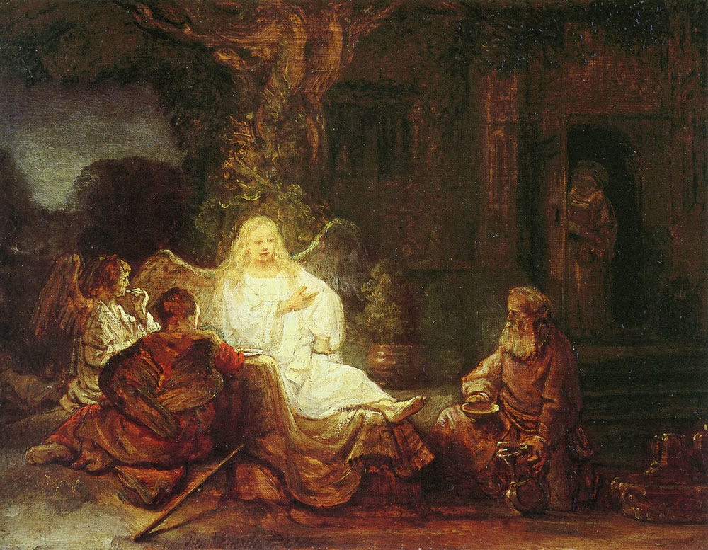 Rembrandt - Abraham and the three angels