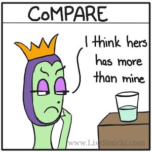 The Glass Is comic essay by Lisa Sinicki