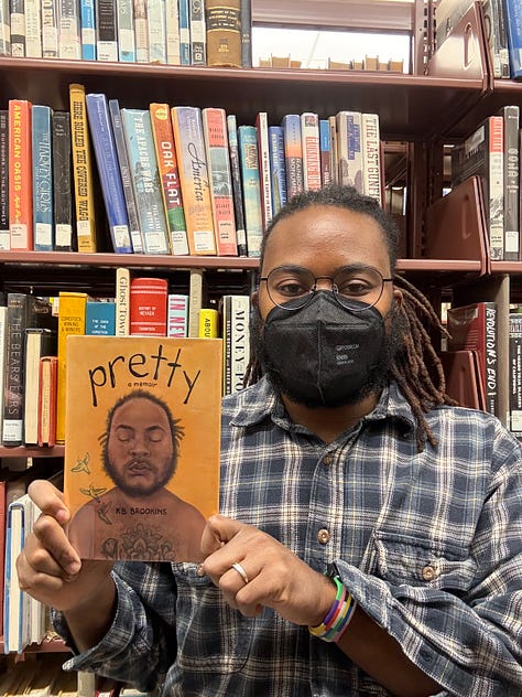 Kb holding PRETTY at Berkeley Public Library, San Francisco Public Library, and Oakland Public Library.