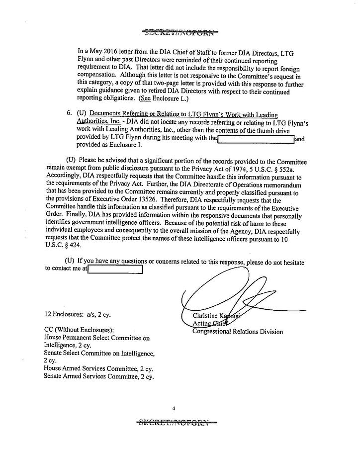 DIA letter on Flynn to Chaffetz and Cummings dated April 7, 2017