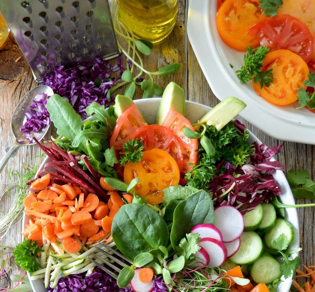 close-up photo of vegetable salad close-up photo of vegetable salad