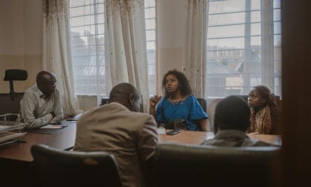 Susan Chomba during a meeting with country officials at Baringo county government offices, in March.