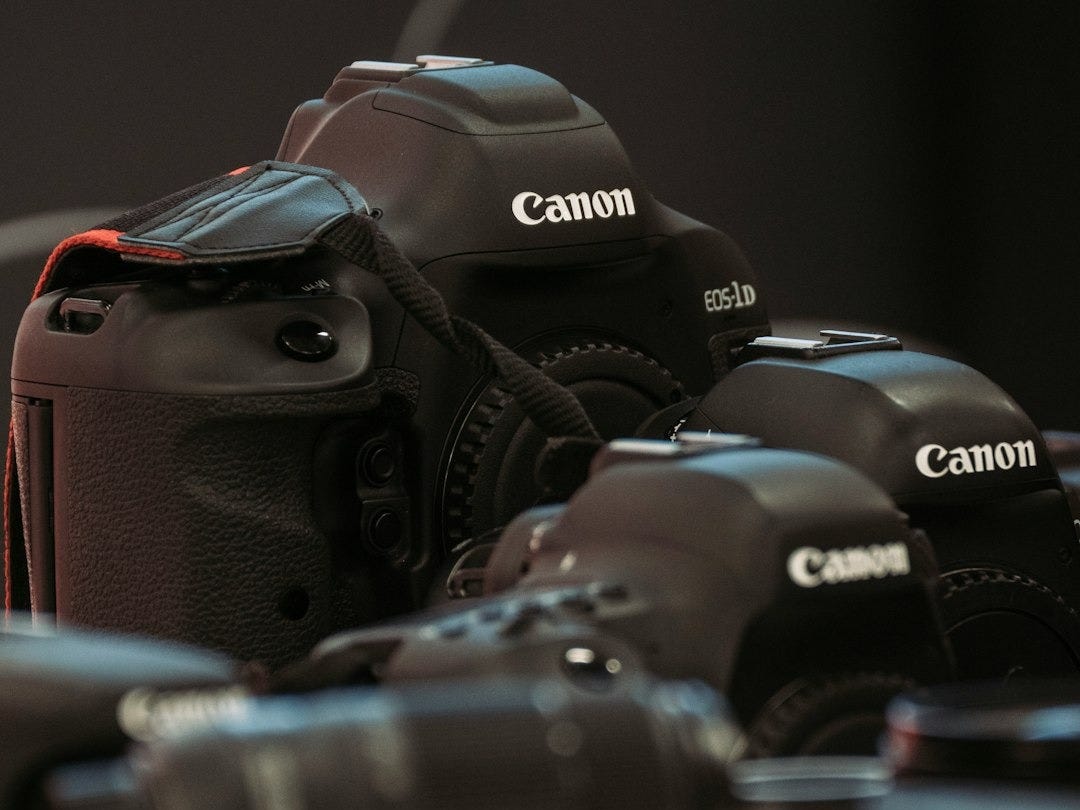 black Canon cameras