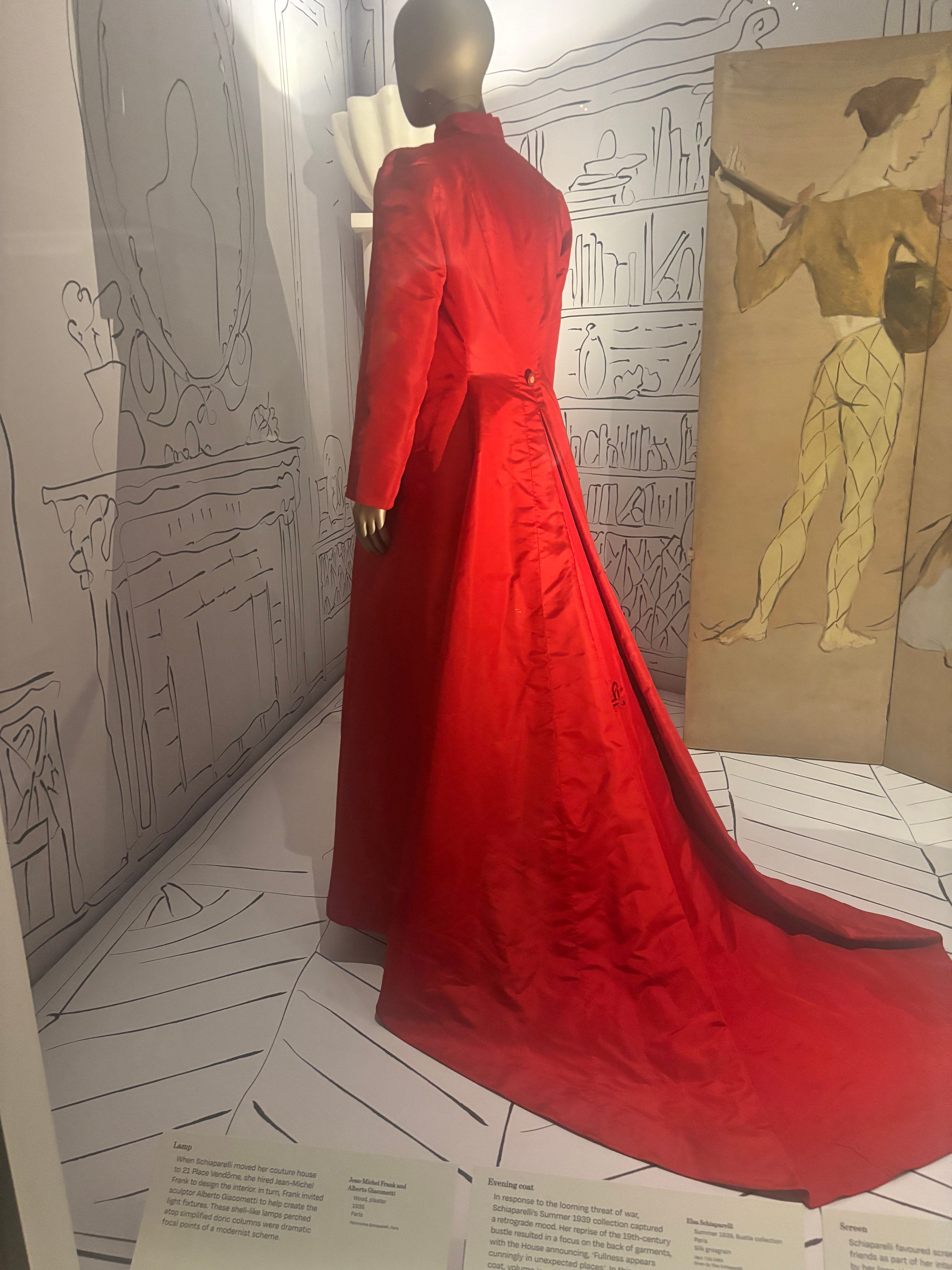 red schiaparelli dress Draped Red Evening Gown by Elsa Schiaparelli, 1955