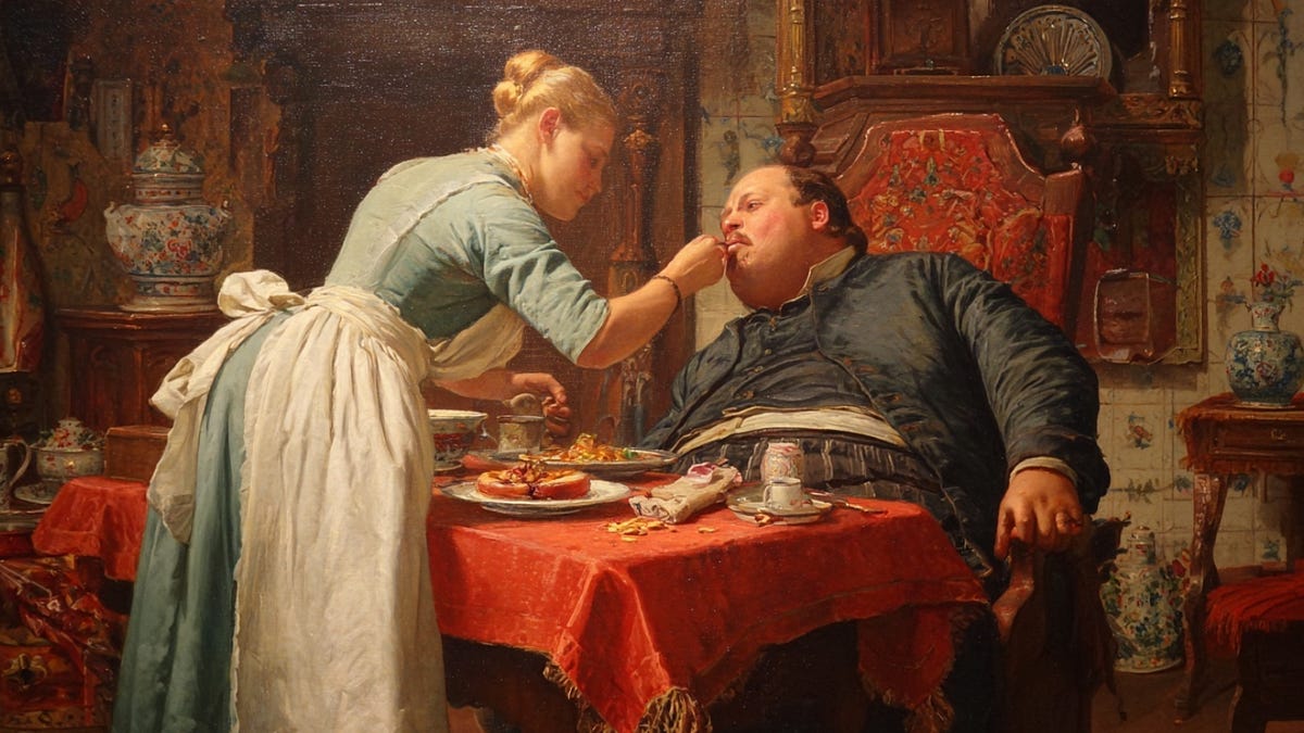 Man Gets Woman And Fattens Like A Porker