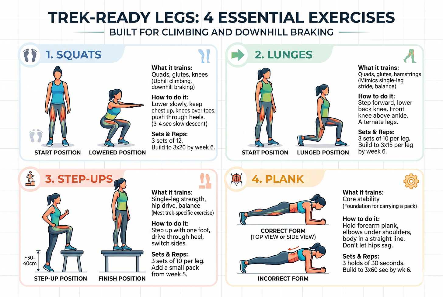 Four Exercises to Do at Home