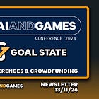 Crowdfunding & Conferences | AI and Games Newsletter 13/11/2024