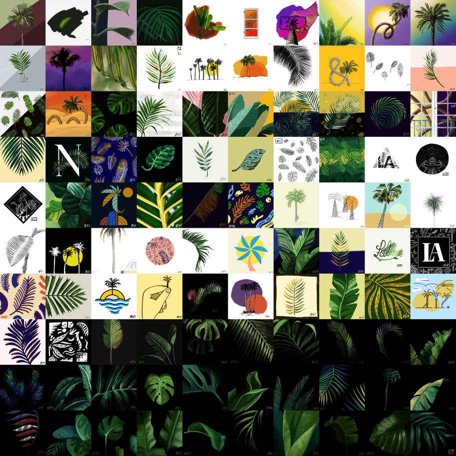 100 palm trees in 100 days