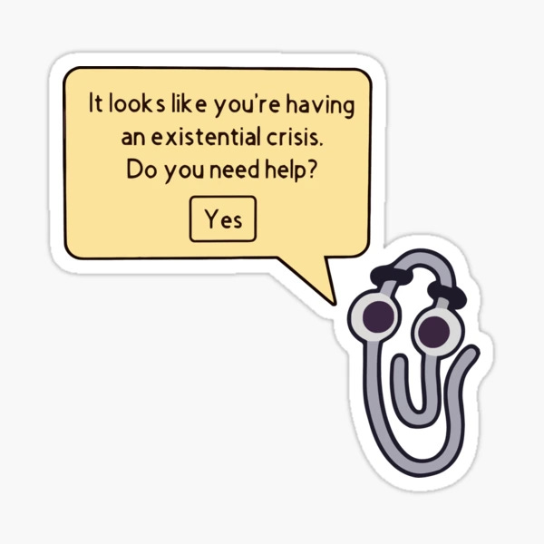 Clippy the Paperclip Paper clip Funny meme" Sticker for Sale by  williamsethan | Redbubble