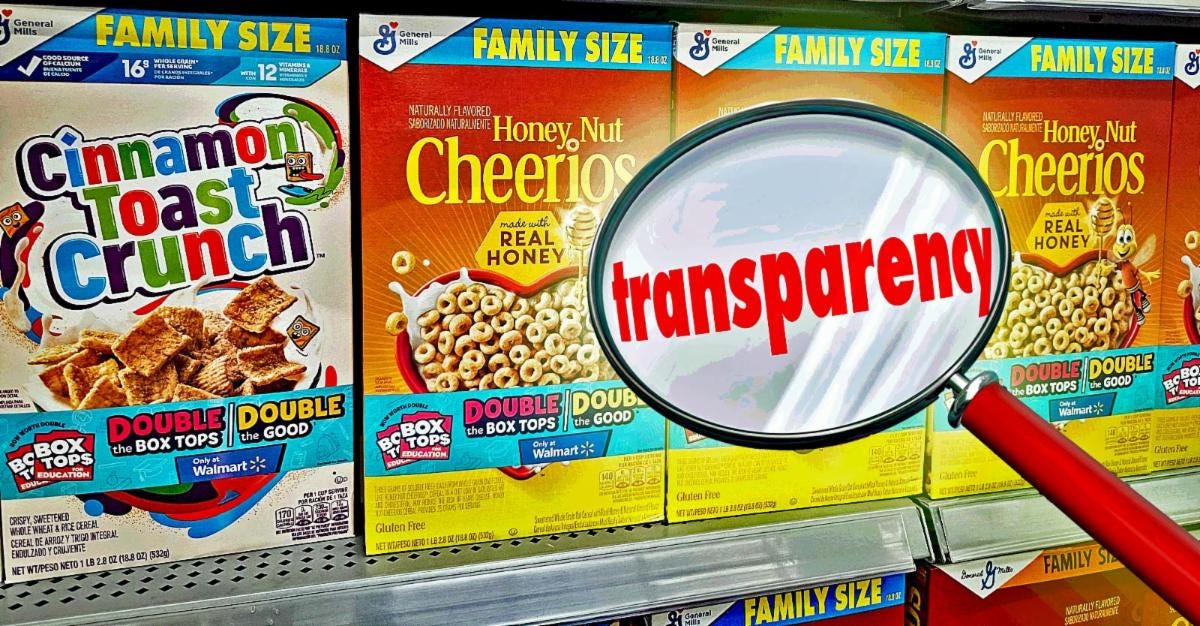 cereal transparency