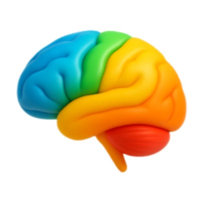 Illustration of a brain divided into five bright color sections (blue, green, yellow, orange, red), symbolizing different mental states in the BrainZone Model. Illustration of a brain divided into five bright color sections (blue, green, yellow, orange, red), symbolizing different mental states in the BrainZone Model.