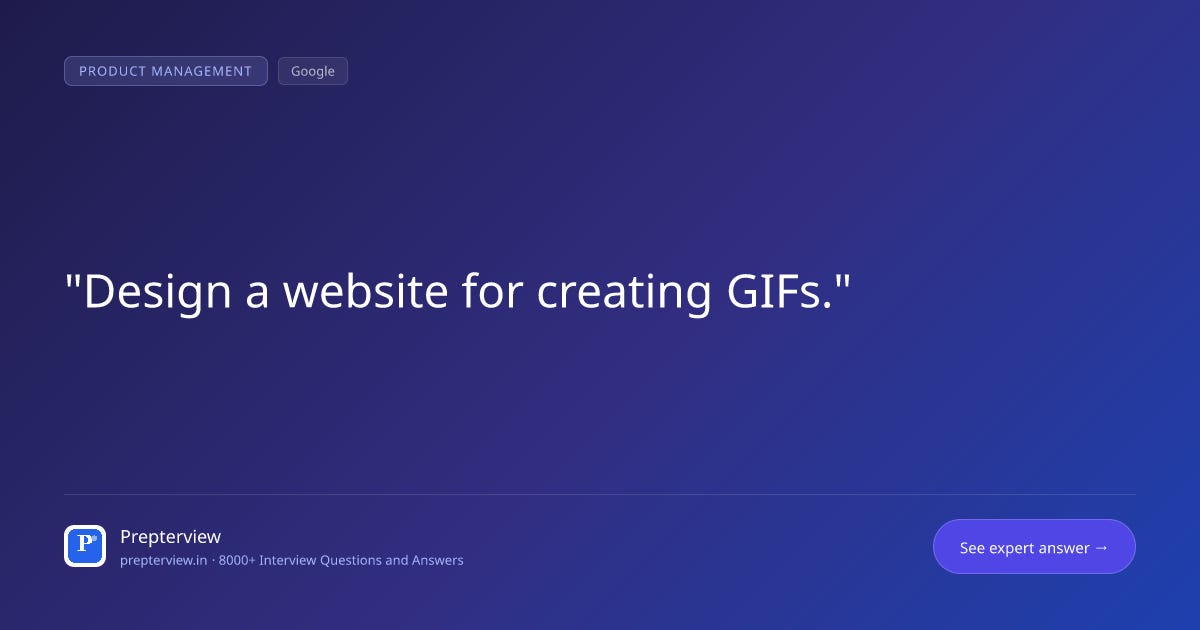Design a website for creating GIFs. Design a website for creating GIFs.