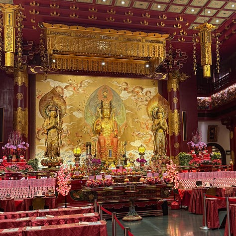 pictures from a Buddhist temple in Singapore