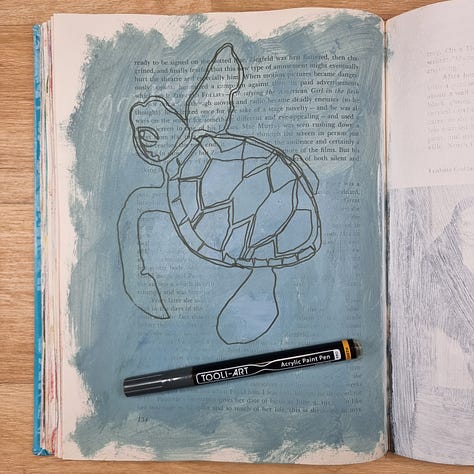 Photos of warm up drawing exercises