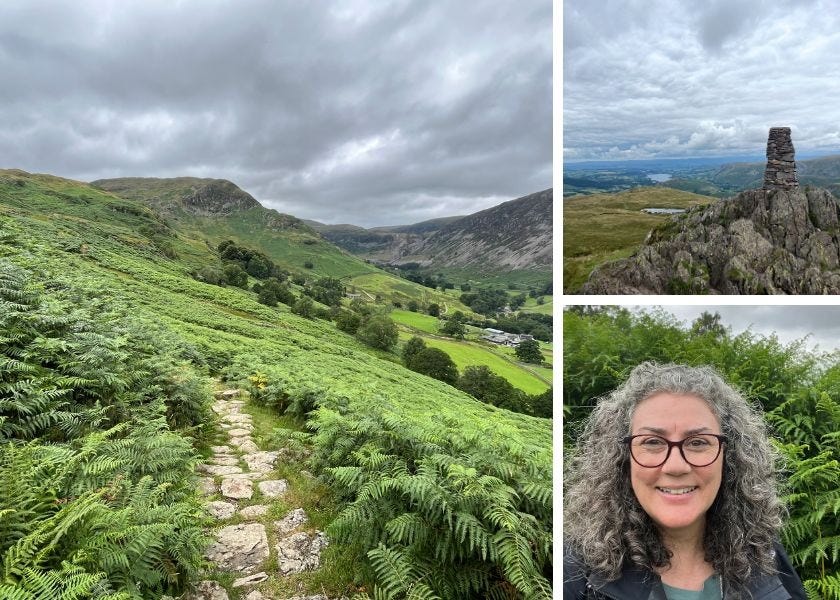 Mich Bondesio and images of the Lake District. Part of her re-introductory post for Creating Cadence.