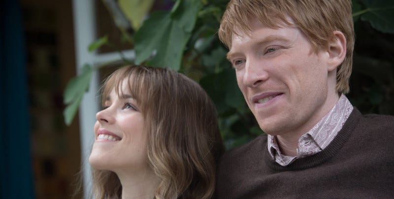 Still from About Time with Domhnall Gleeson as Tim and Rachel McAdams as Mary. Still from About Time with Domhnall Gleeson as Tim and Rachel McAdams as Mary.
